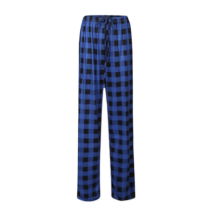 Women Christmas Pajama pants Autumn Winter Plaid Printed Pants