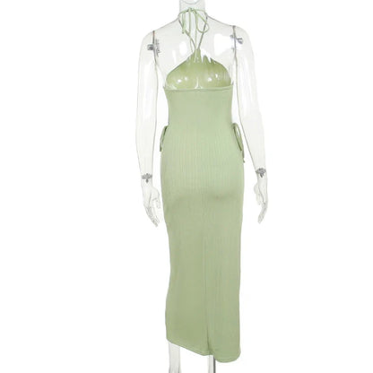 Knitted Long Sleeve Slim Mini Fairycore Slash Neck Dress