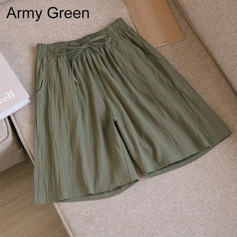 Summer Cotton Linen Loose Women&