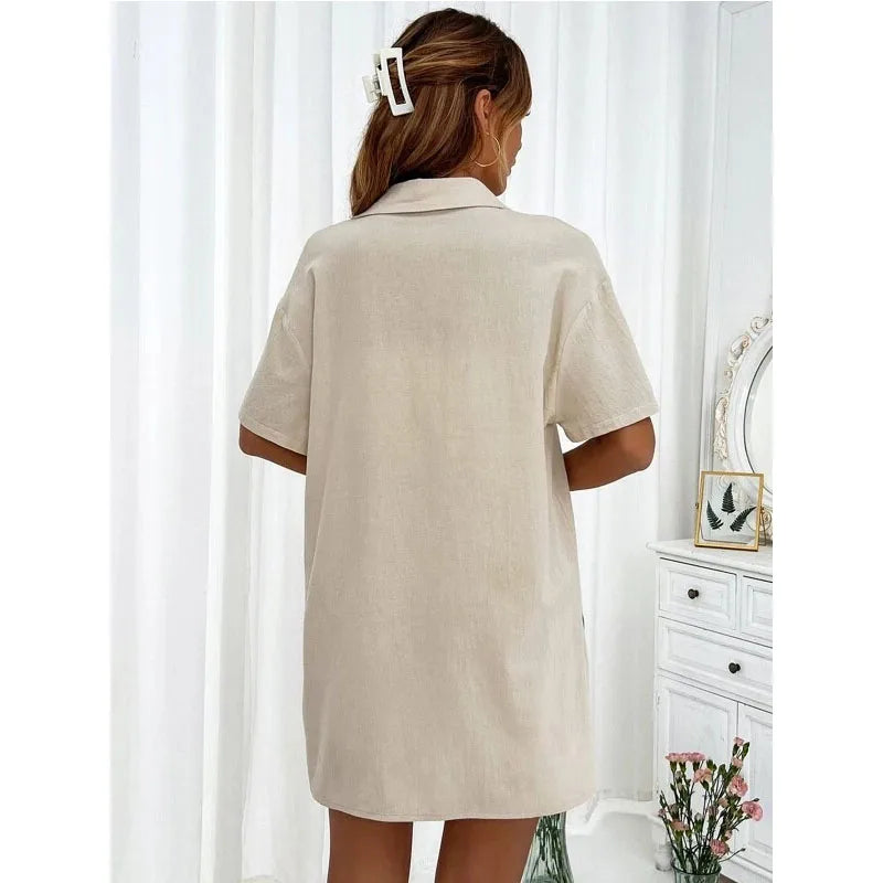 Solid Color Casual Loose Short Pants Sets For Women