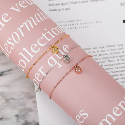Custom Personalized Photo 100 Languages I Love You Projection Bracelet
