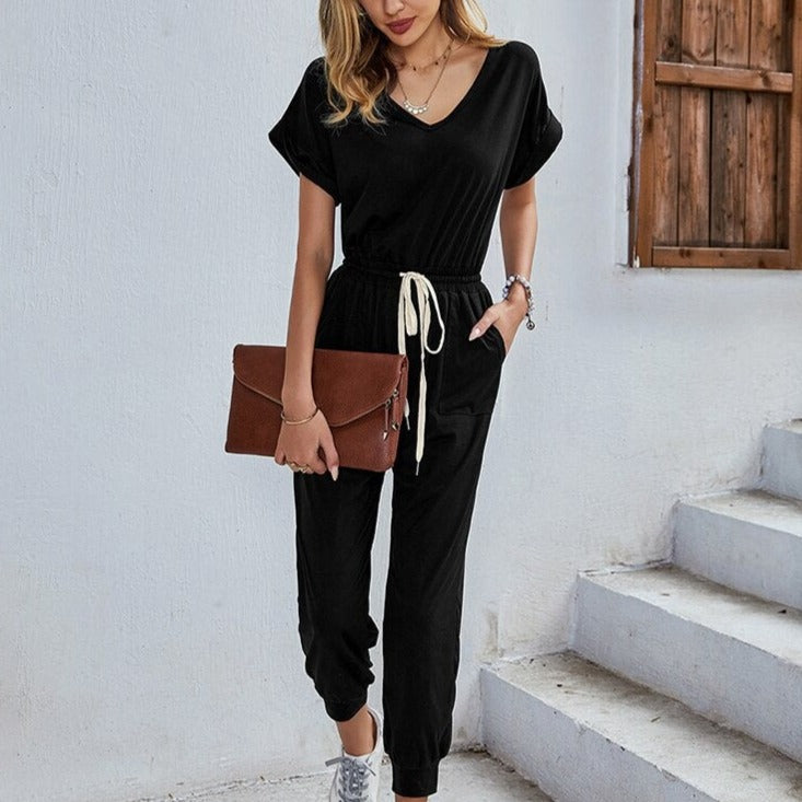 Sexy Casual Polyester Rompers Summer Women&
