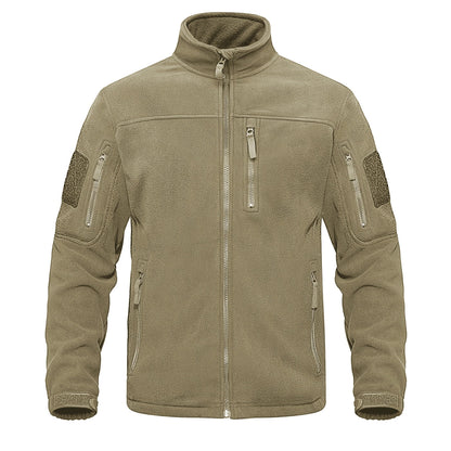 Full Zip Up Tactical Army Fleece Jacket Military Thermal Warm Outwear Windbreaker