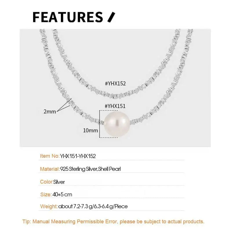 Stackable Shell Pearl Necklace