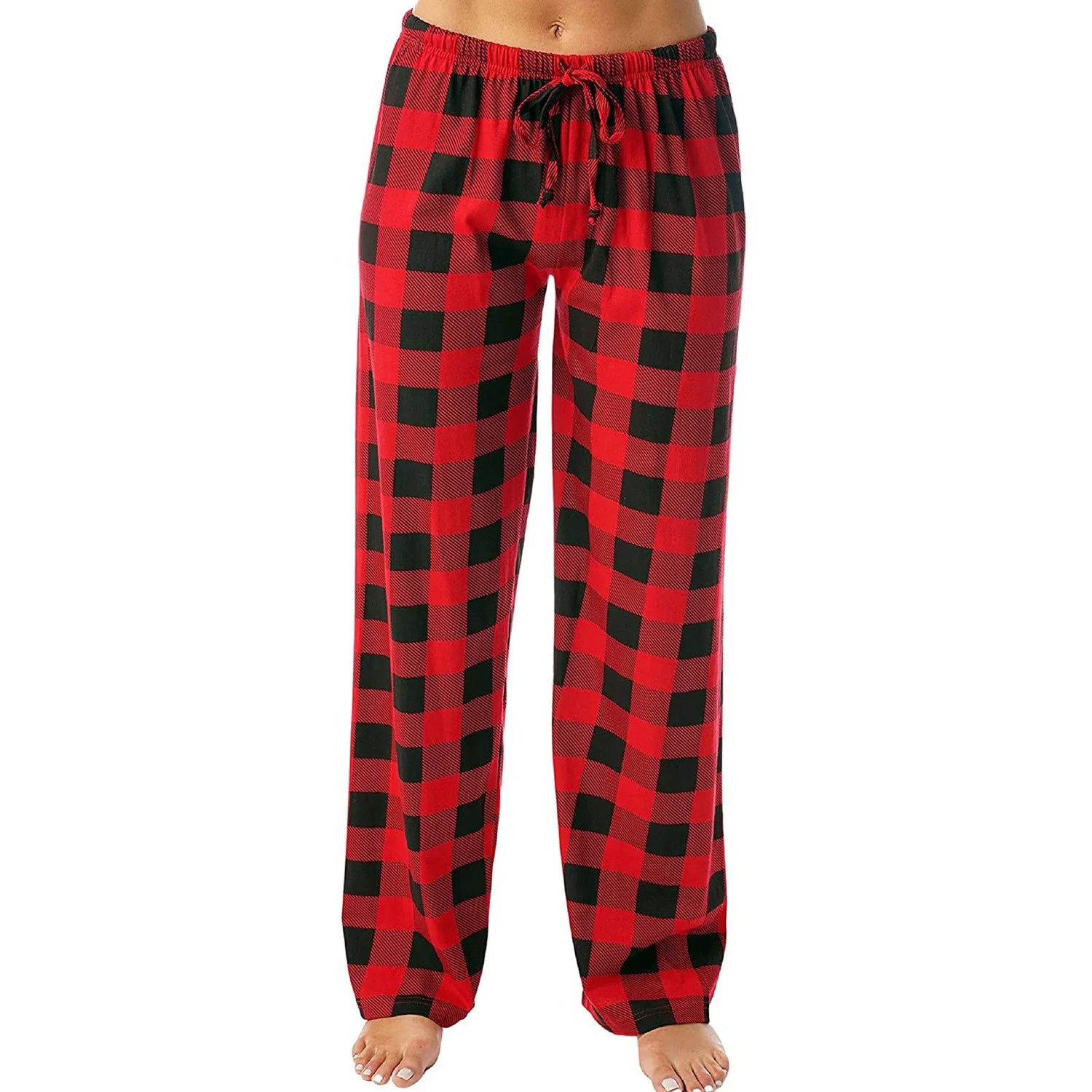 Women Christmas Pajama pants Autumn Winter Plaid Printed Pants