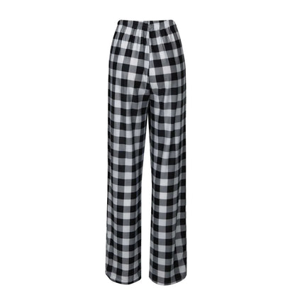 Women Christmas Pajama pants Autumn Winter Plaid Printed Pants