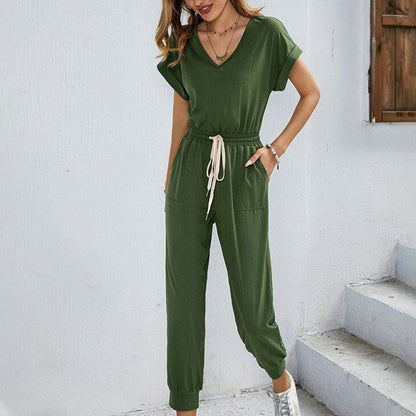 Sexy Casual Polyester Rompers Summer Women&