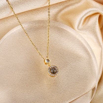 Customizable Photo Projection Necklace Couple Girlfriend Couple Jewelry