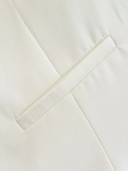 Vintage V Neck Sleeveless Female Outerwear White Chic Vests