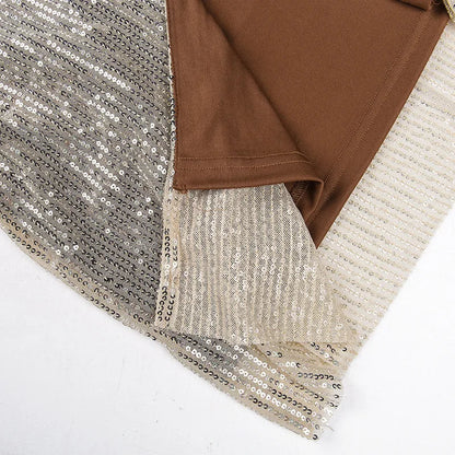 Sleeveless Glitter Sequined Evening Party Club Maxi Dress