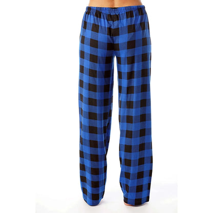 Women Christmas Pajama pants Autumn Winter Plaid Printed Pants