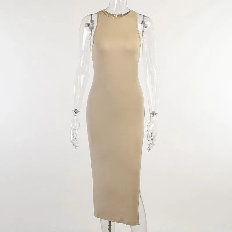 Y2K solid Sexy slit Club Party Night Wrap Bodycon Dress