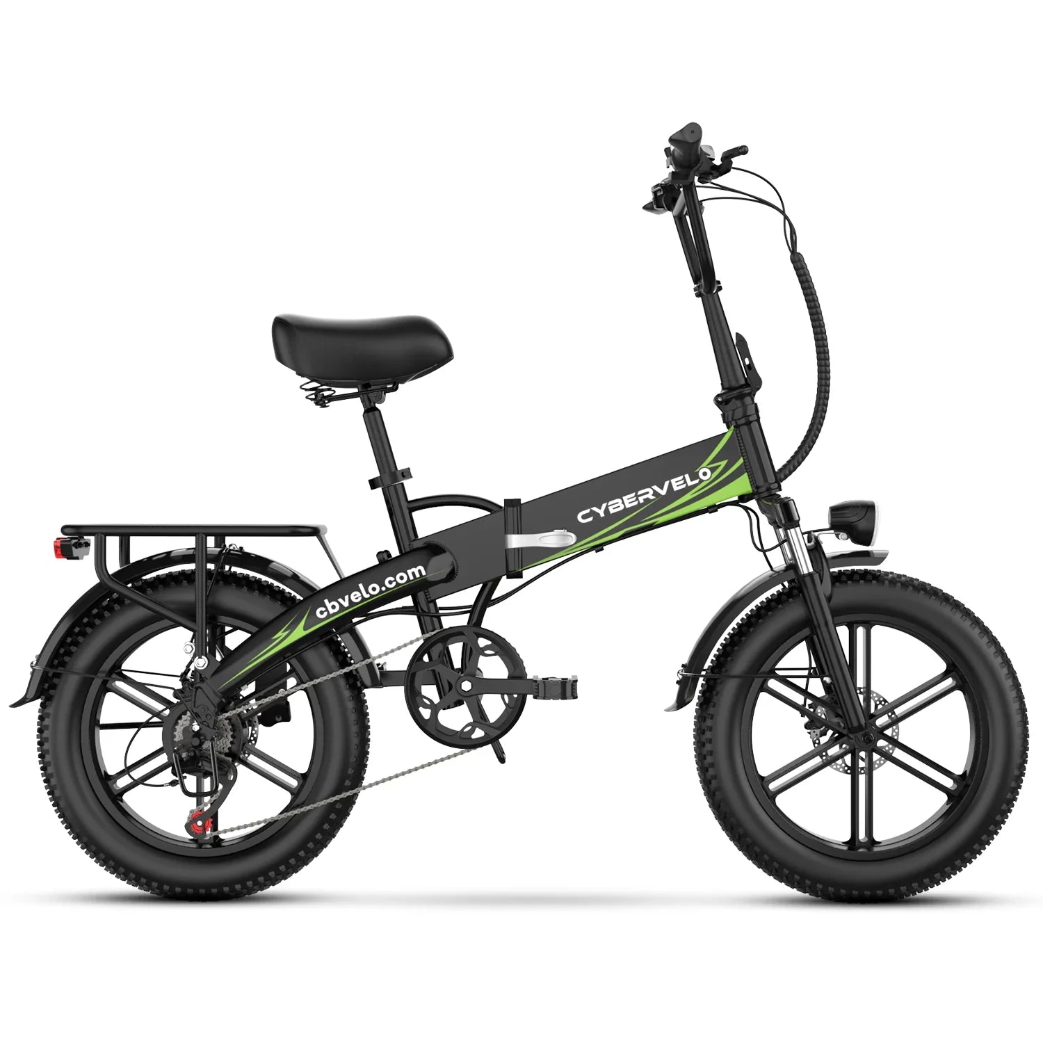 Cybervelo 1000W Ebike For Adults,Removable Battery EBike,28+MPH,Foldable Electric Bike,80 Miles Max Range,Fat Tire EK4 EK5