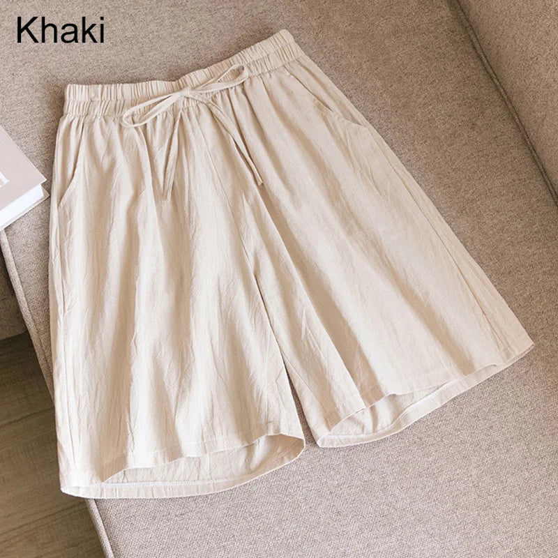 Summer Cotton Linen Loose Women&