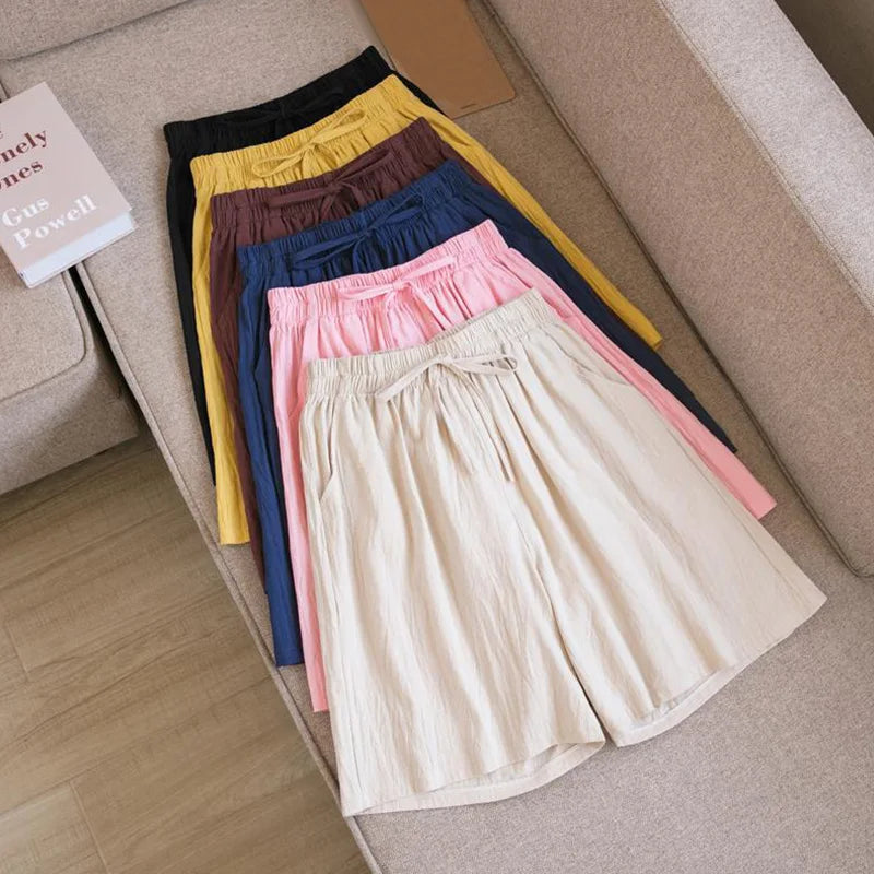 Summer Cotton Linen Loose Women&