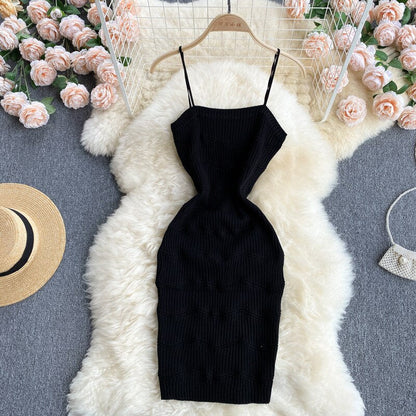 Summer Women Two Piece Set Plaid Long Sleeve Sunscreen Shirt+A-line Knitting Slip Dress