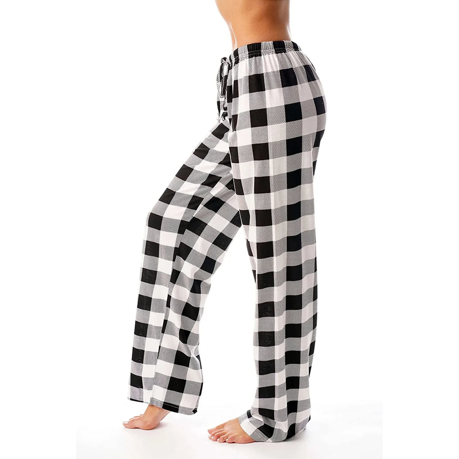 Women Christmas Pajama pants Autumn Winter Plaid Printed Pants