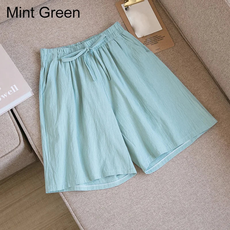 Summer Cotton Linen Loose Women&