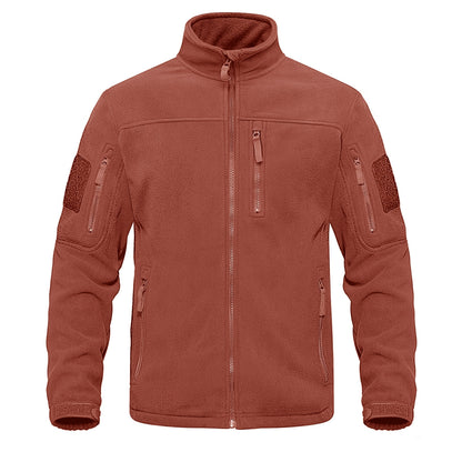Full Zip Up Tactical Army Fleece Jacket Military Thermal Warm Outwear Windbreaker