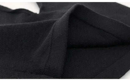 Y2K T-shirt Two Piece Women Long Sleeve Smock+Knitted Halterneck Camis Skinny Cropped Tops Woman