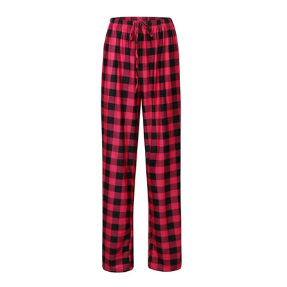Women Christmas Pajama pants Autumn Winter Plaid Printed Pants