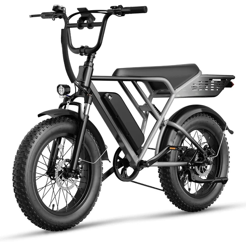 eBike Boys 20" Fat Tire Full Suspension E-Bike - 30MPH Speed