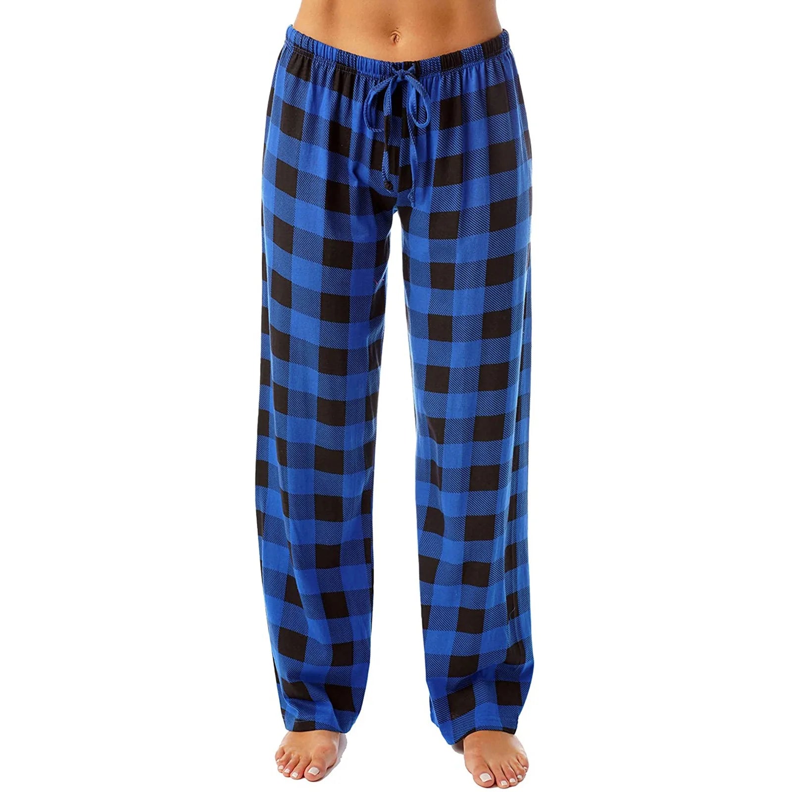 Women Christmas Pajama pants Autumn Winter Plaid Printed Pants