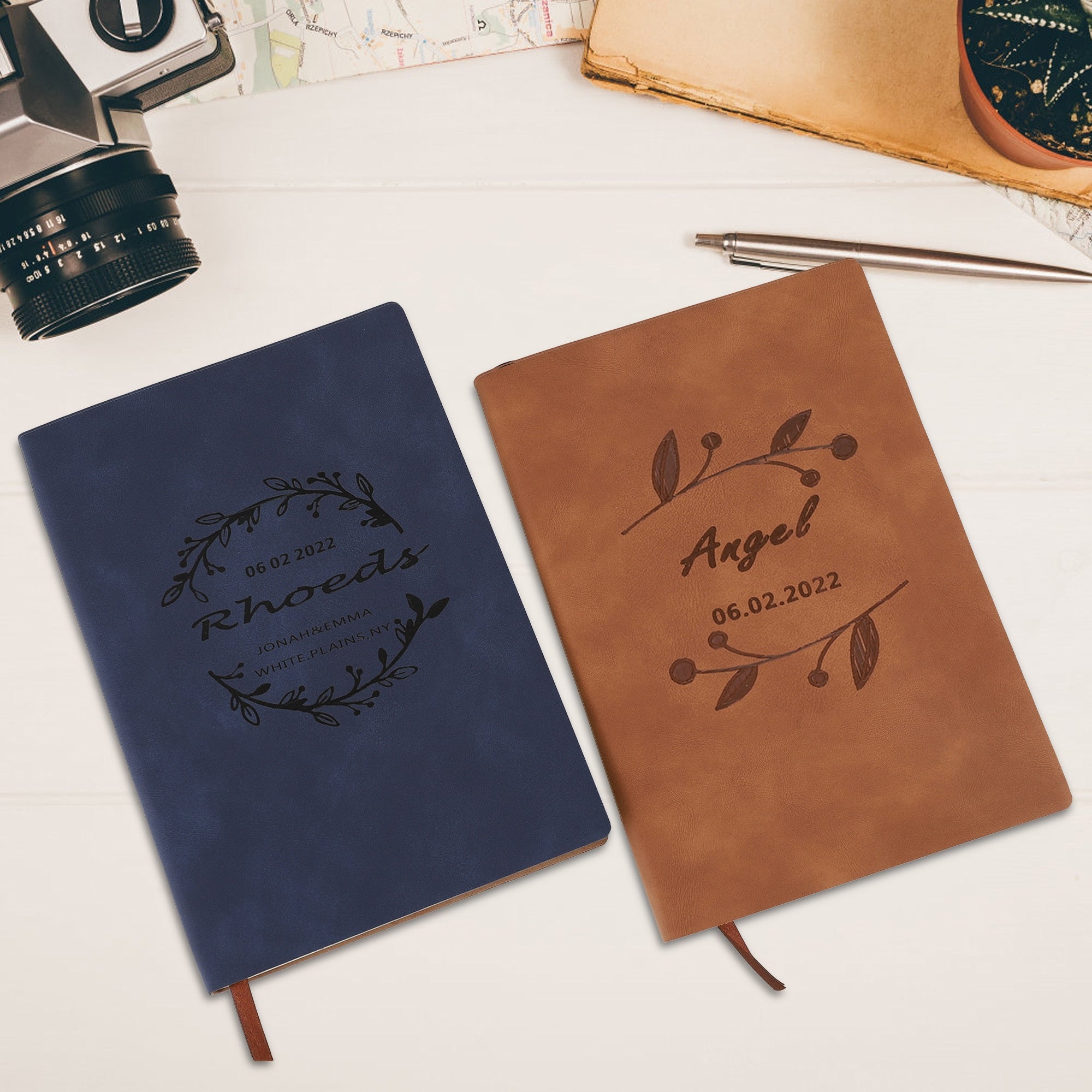 Customized DIY Leather Notebooks Soft Cover Business A5 Journals