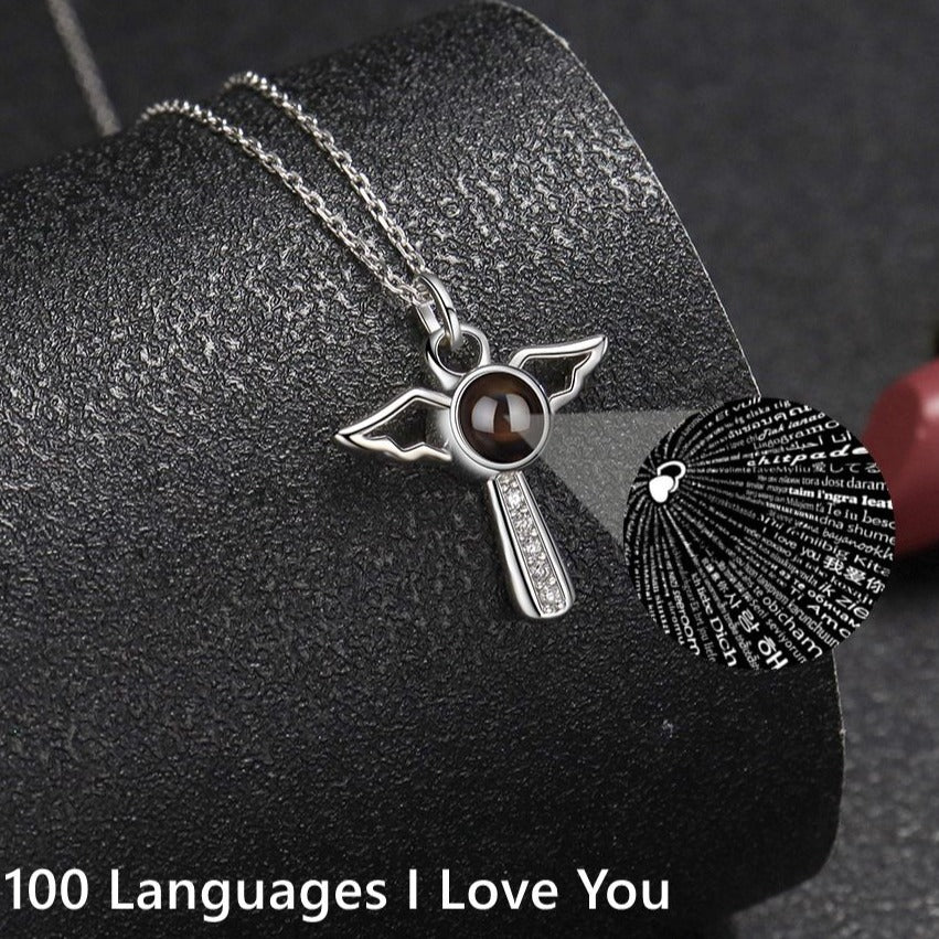 Angels Photo Custom Projection Necklace For Women Personalized Pendant Jewelry