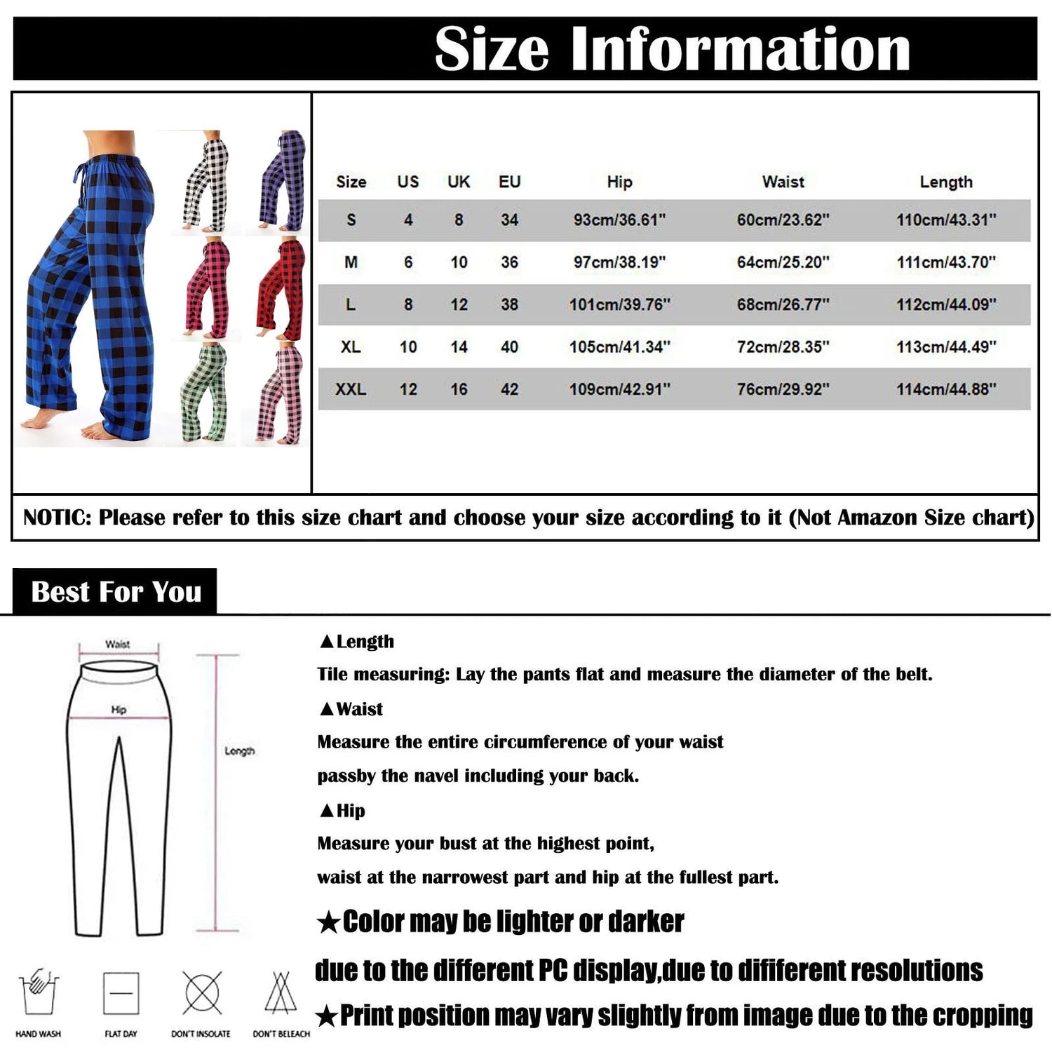 Women Christmas Pajama pants Autumn Winter Plaid Printed Pants