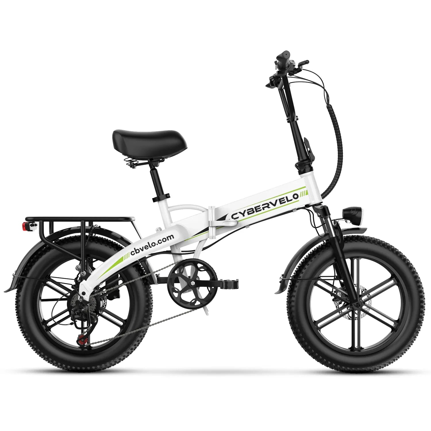 Cybervelo 1000W Ebike For Adults,Removable Battery EBike,28+MPH,Foldable Electric Bike,80 Miles Max Range,Fat Tire EK4 EK5