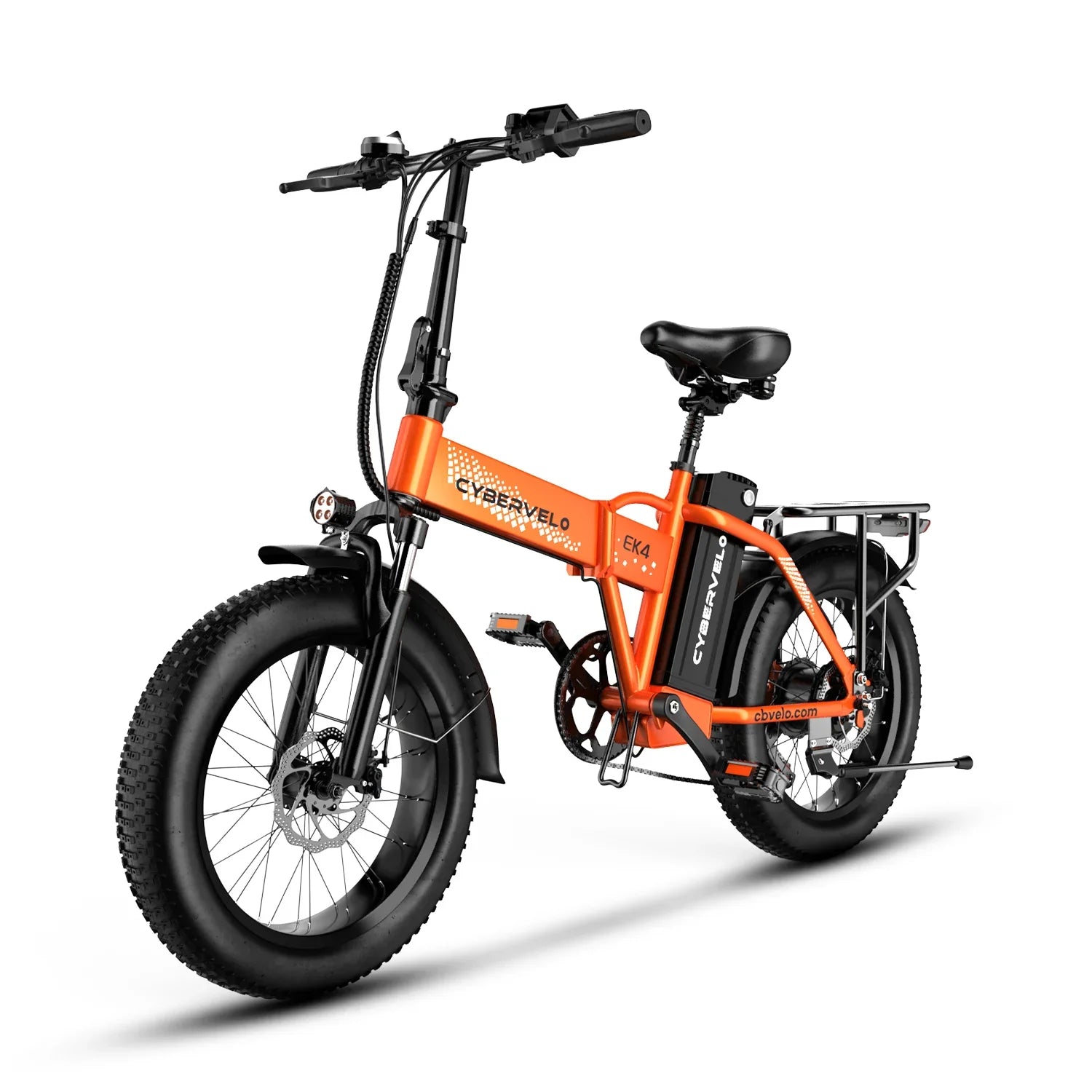 Cybervelo 1000W Ebike For Adults,Removable Battery EBike,28+MPH,Foldable Electric Bike,80 Miles Max Range,Fat Tire EK4 EK5