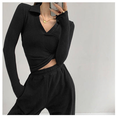 Sexy V-Neck Slim Fitness Women&