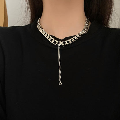 Metal Love Heart Cupid Pendants Female Clavicle Chain Light Luxury Niche Design Necklace