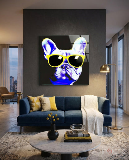 Cool Dog Glass Wall Art  || Designers Collection