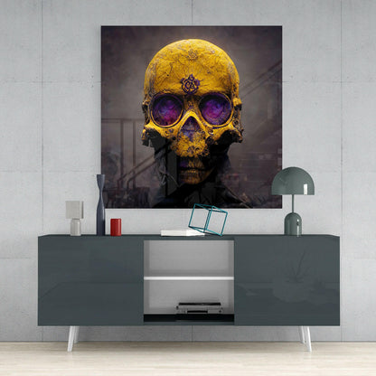Yellow Head Glass Wall Art  || Designer Collection