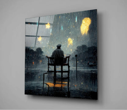 Star Rain Glass Wall Art  || Designer Collection