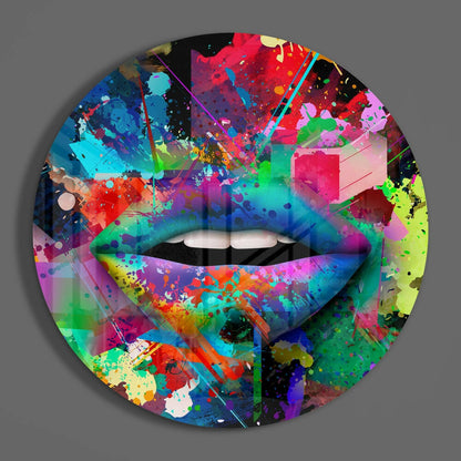 Colored Lip Glass Wall Art