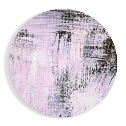 Lilac Black Dry Brush Glass Wall Art