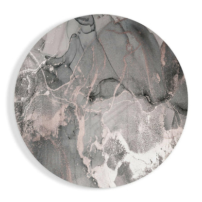 Gray Rose Gold Marble Glass Wall Art