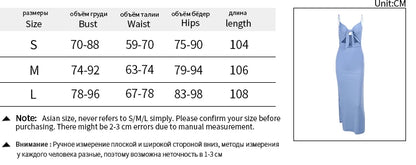 Sexy Backless Long Dress Fashion Women Bandage Cut Out Split Bodycon Dress