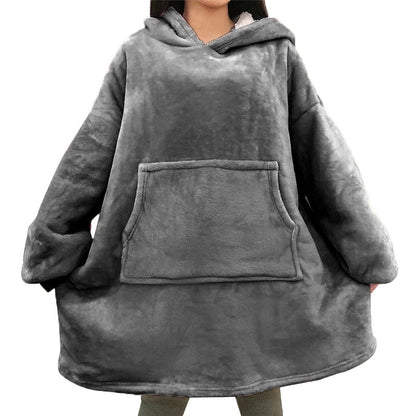 Winter Oversized Hoodies Women Giant Hoody Flannel Fleece Wearable Blanket