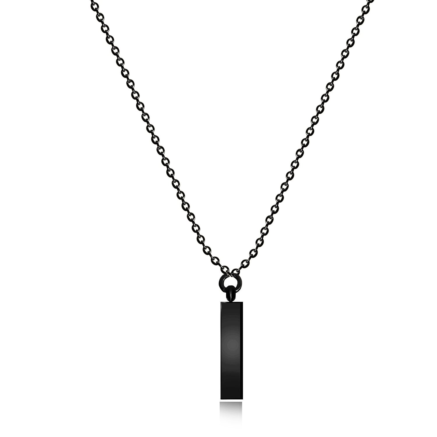 Geometry Interlocking Square Triangle Male Pendant Stacking Streetwear Necklace