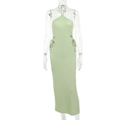 Knitted Long Sleeve Slim Mini Fairycore Slash Neck Dress