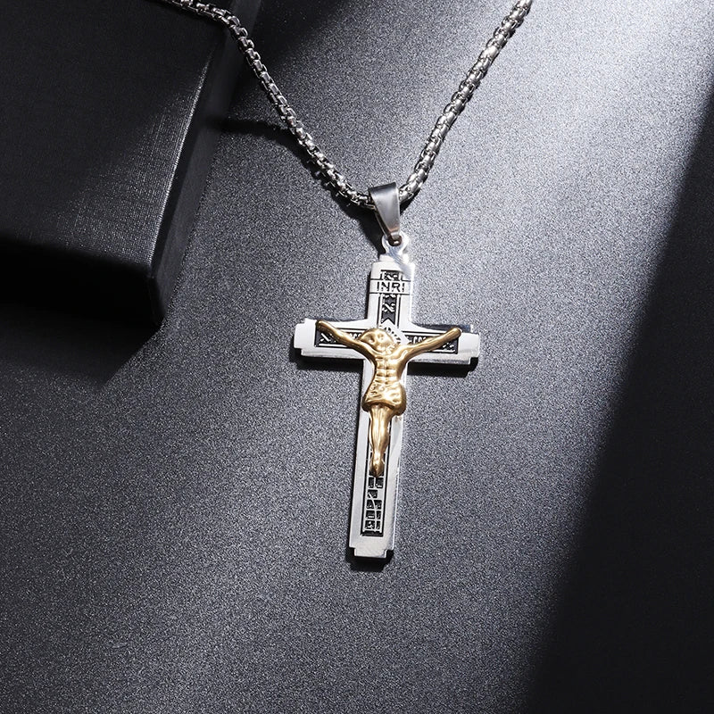 Saint St. Benedict Jesus Cross Pendant Necklace Christian Catholic Amulet