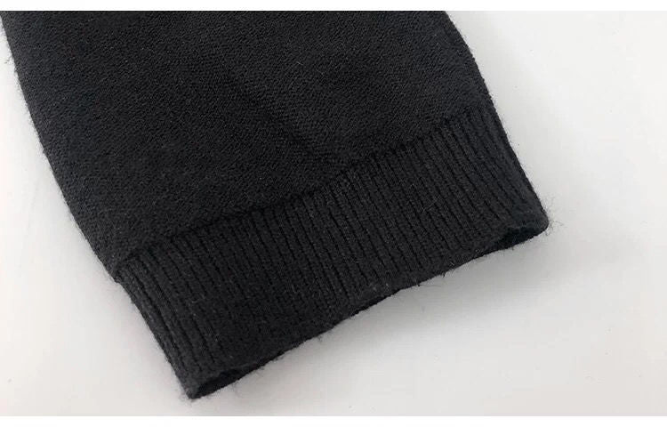 Y2K T-shirt Two Piece Women Long Sleeve Smock+Knitted Halterneck Camis Skinny Cropped Tops Woman