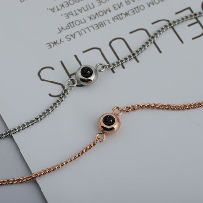 Circle Photo Projection Bracelets Personalized Custom Photo Bracelet Memorial Gift