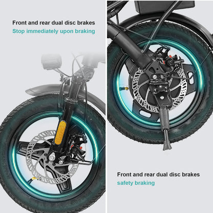 Adult Electric Bike, 20 MPH,560W Motor,48V Removable Battery,14inch Folding Electric Bike,Maximum 32 Miles,1Year Warranty Ebike