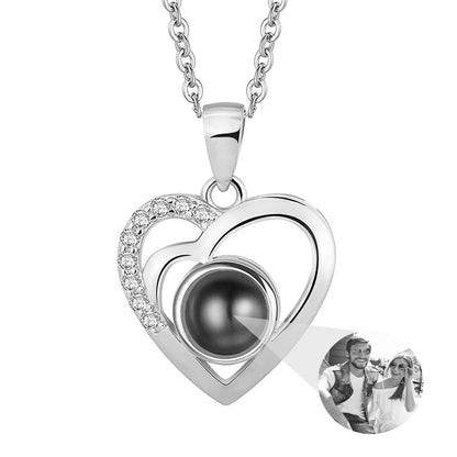 Customizable photo Projection Necklace Pendant Jewelry For Lover Girlfriend