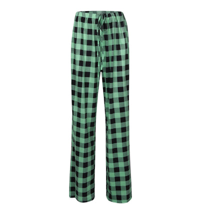 Women Christmas Pajama pants Autumn Winter Plaid Printed Pants